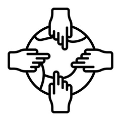 Fototapeta premium Collective Action.line icon