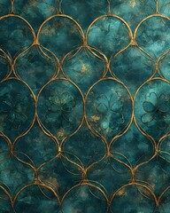 Intricate Shamrocks and Celtic Knot Designs in Doodle Bold Line Style with Green and Gold Accents