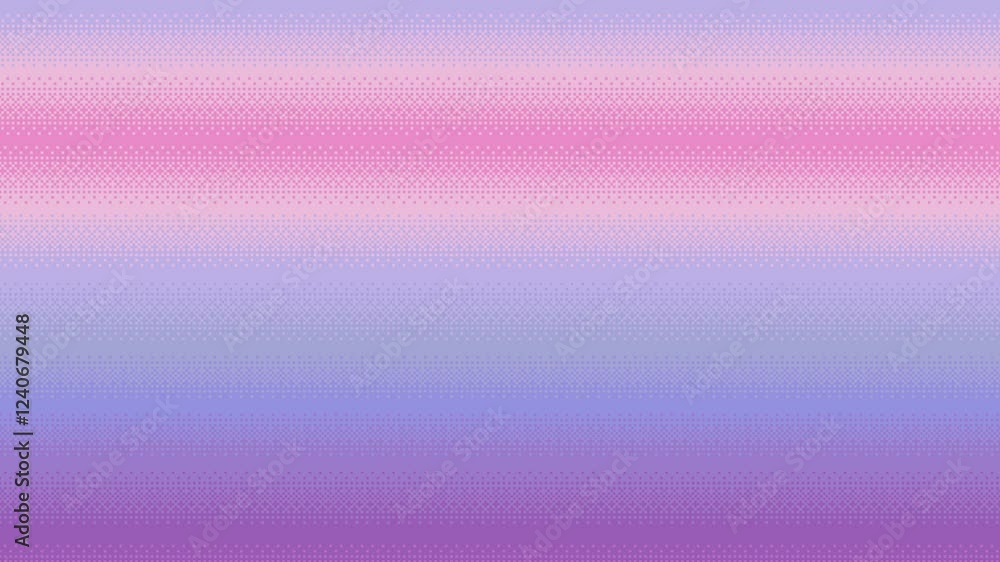 Poster animated pixel art pink and purple colored gradient background. seamless loop animation of dithering