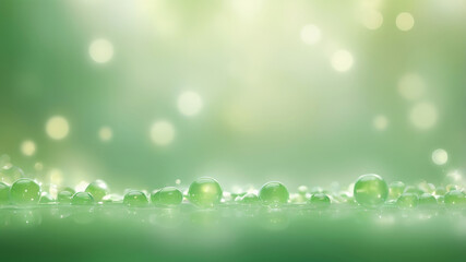 Obraz premium Dreamy green bokeh background with smooth gradient light, creating a fresh, natural ambiance. Perfect for soft focus and soft bacground