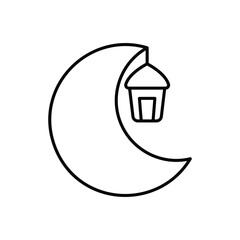 Eid Decor icon vector stock illustration