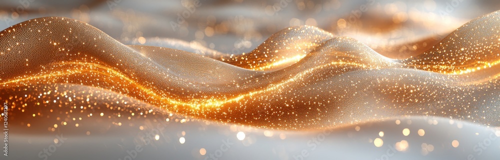 Poster sparks of dust and golden or yellow stars emit a unique glow. speed lines create a trailing effect. 