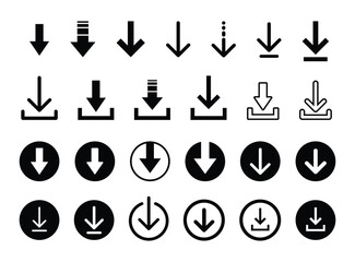 Download Arrows Icon Set Downloading Signs Collection