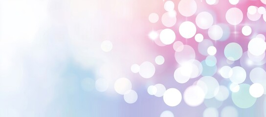 Obraz premium Colorful gradient shapes scattered on a minimalist bright background with a purple blurred gradient underneath