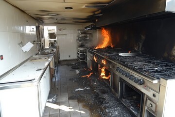 Kitchen fire causes extensive damage in restaurant during busy lunch hour on a weekday