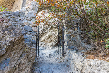 Views from the Golitsyn Trail - a mountain trail carved on the slope of Mount Koba-Kaya, located...