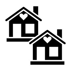 Residential Area Glyph Icon Design