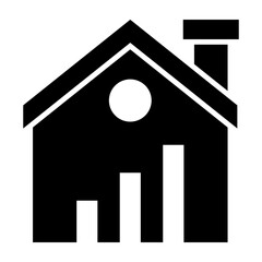 Real Estate Stats Glyph Icon Design