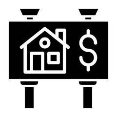 Billboards Glyph Icon Design