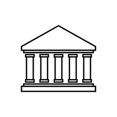 Obraz premium bank icon vector design line style
