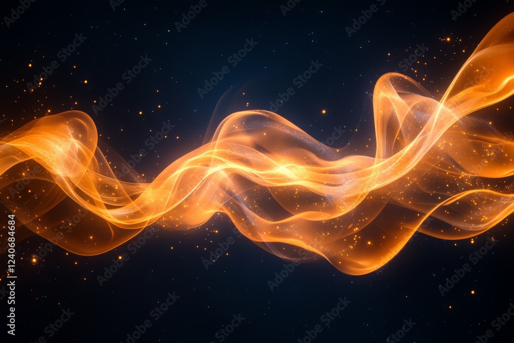Poster colorful abstract wave of light and energy against a dark background evoking emotion and creativity 