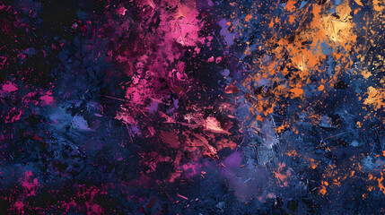 Vibrant abstract artwork featuring a blend of colors in dynamic patterns, evoking emotion