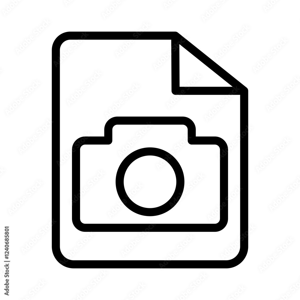 Poster camera document vector icon
 

