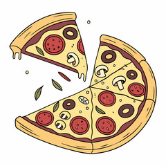 pizza icon isolated on white background