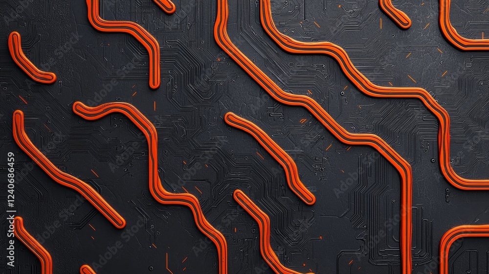 Poster abstract structure circuit technology in the context of computer business.