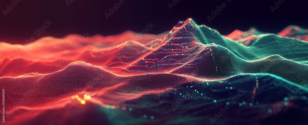 Poster employing advanced methods of data visualization to efficiently analyze stock market volatility and 