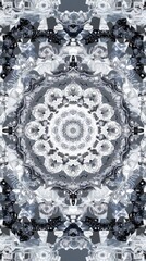 Intricate Monochrome Geometric Mandala Design