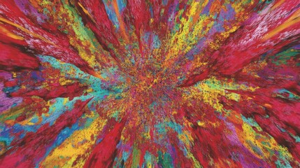 Abstract Colorful Explosion of Colors, Vibrant Art Design
