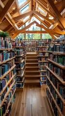 Obraz premium Exploring literary treasures oldschool bookstore cozy reading corners nostalgic environment inviting viewpoint