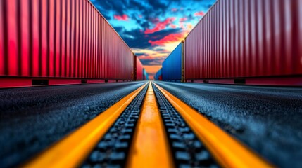 Cargo container size verification with tape measure, ensuring compliance with shipping standards for efficient logistics and transportation. Close-up detail.