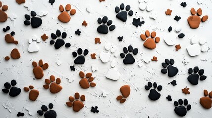 Paw Prints on a White Canvas