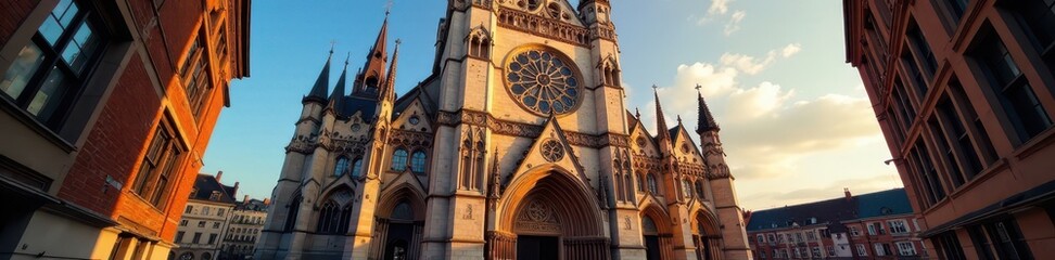 Intricate Speyer Cathedral exterior with figure, travel, history