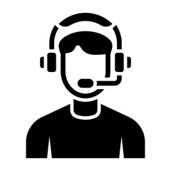 Customer Service Glyph Icon Design