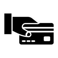 Credit Card Payment Glyph Icon Design