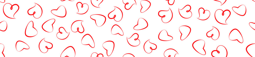 Red heart seamless pattern