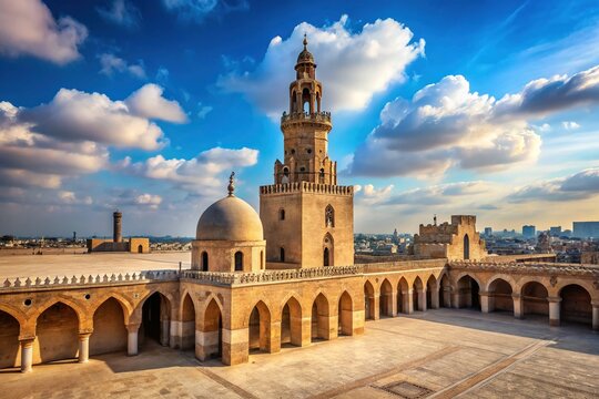 Cairo's Mosque of Ibn Tulun Minaret: Historic Architectural Marvel