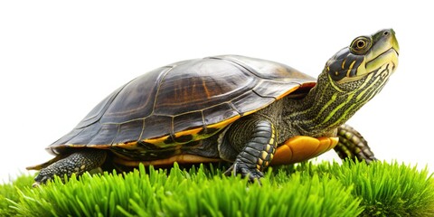 Obraz premium Close-up of Turtle Resting on Grass