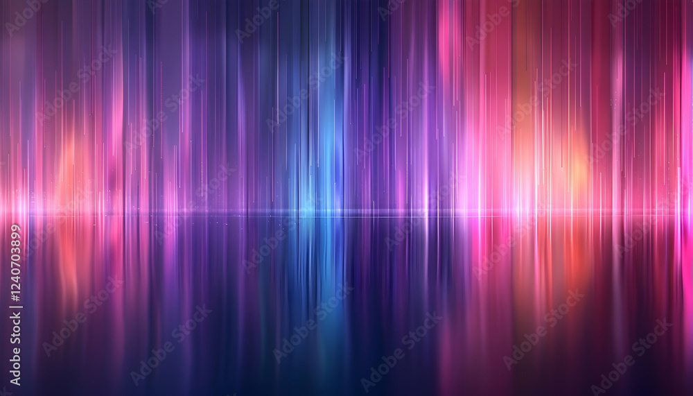 Aufkleber vibrant abstract background with colorful vertical lines and reflections creating a dynamic atmosphe
