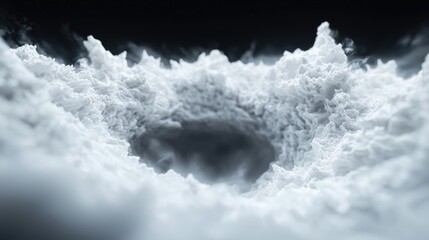 White powder crater texture background