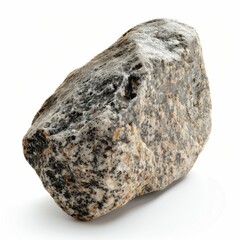 Obraz premium Unique textured rock isolated on white background.