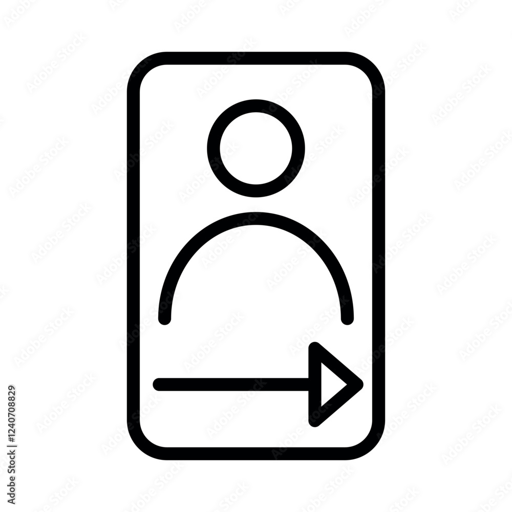 Poster camera front variant vector icon