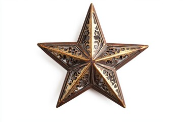 Obraz premium Rustic Gold-Bronze Star Ornament