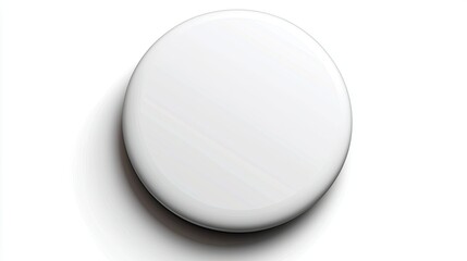 A Simple White Circular Blank Button Design