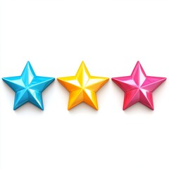 Obraz premium colorful stars on white background