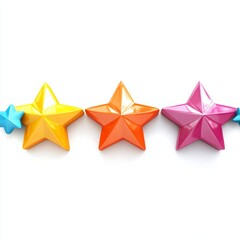 Obraz premium colorful stars on white background