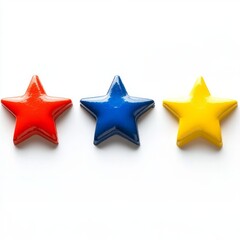 Fototapeta premium colorful stars on white background