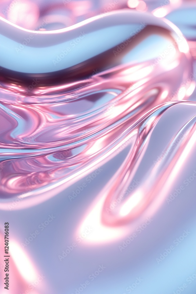 Poster a reflective chrome surface features a subtle pink neon grid pattern, creating a futuristic vibe. th
