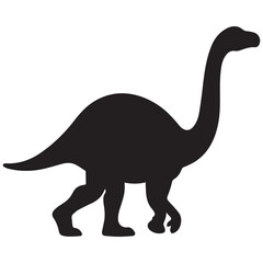 allosaurus isolated on white silhouette