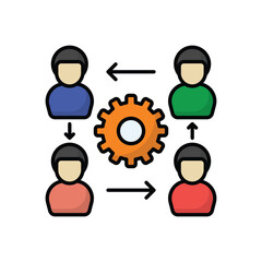 Workflow vector icon