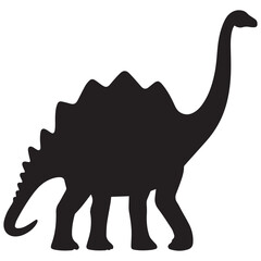 brontosaurus isolated on white silhouette © SureStock