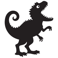 dilophosaurus isolated on white silhouette