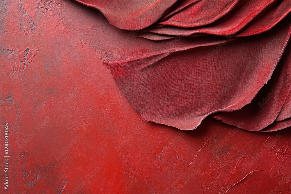 Poster a rich deep red velvet fabric displays subtle folds and soft shadows, creating an opulent background
