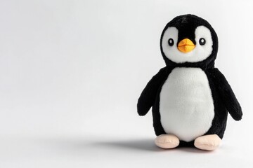 Naklejka premium Adorable Plush Penguin Toy