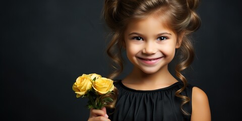 girl with flower