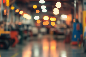 Auto repair service center blurred background