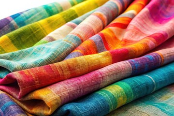 Washed Linen Fabric Abstract Patterns